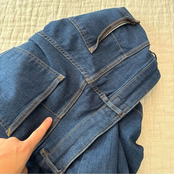 Wrap London Wide Leg Cotton Jeans Blue Denim U.S. Size 4 - Picture 10 of 15